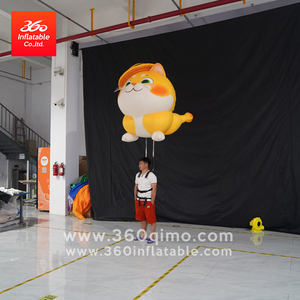 Mascotte d'animal de dessin animé personnalisé, déguisement gonflable de chat, sac à <span class=keywords><strong>dos</strong></span> avec deux bâtons, grand <span class=keywords><strong>souffleur</strong></span> pour événements, publicité, produits gonflables - Product Image 2