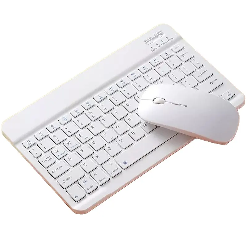 10 polegada tablet pc teclado mini sem fio, teclado e mouse recarregável para ipad telefone portátil teclado