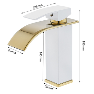 Grifo de Lavabo Elegante de Primera Calidad con Diseño de Cascada, Grifo Mezclador de Acero Inoxidable de un Solo Orificio con Cartucho de Cerámica - Product Image 6