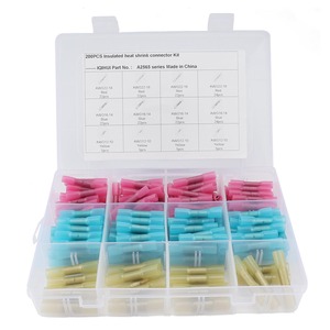 IQIHUI Insulated Heat Shrink Connector <b>Kit</b> 200Pcs AWG12-22 Red Blue Yellow <b>Electrical</b> Connectors Box Set - Product Image 1