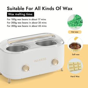 Machine à cirer à double pot 1000ml * 2 chauffe-cire dépilatoire à chauffage rapide pour les ventes - Product Image 6
