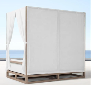 Age وصل حديثًا أثاث فاخر للاستلقاء في الهواء الطلق من خشب الساج ، سرير نهاري للاستلقاء تحت أشعة الشمس - Product Image 4