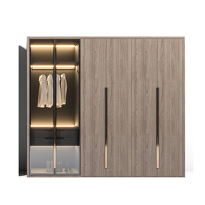 Modern Acrylic Walk in <strong>Closet</strong> Wardrobe Para Habitacion Custom Systems Design Wood Bedroom Cupboard - Product Image 4