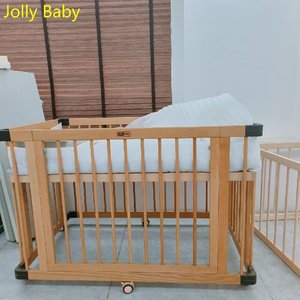 <span class=keywords><strong>Cuna</strong></span> de Madera Sólida de Diseño Moderno con Puerta Desmontable, Flujo de Aire Óptimo y Seguridad Infantil, Estilo <span class=keywords><strong>Convertible</strong></span> - Product Image 1