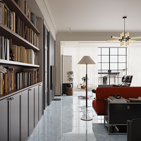 Carrelage en porcelaine aspect marbre gris 600x1200mm, facile à nettoyer, imperméable, pour sol, mur, salon, hôtel