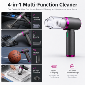 <b>Portable</b> Cordless Handheld <b>Vacuum</b> Cleaner 6000Pa 65W Mini Car <b>Vacuum</b> Air Duster Blower Inflator Deflator for Car Home OEM ODM - Product Image 5