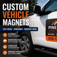 Autocollant magnétique personnalisé pour voiture et fourgonnette, imprimé numériquement, imperméable, multicolore, avec logo, taille personnalisée, décalcomanie magnétique pour cadeau et artisanat