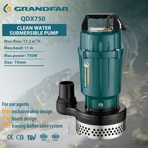 ग्रैंडदूर क्डएक्स 1hp 750w सबमर्सिबल क्लीन वाटर पंप 11 मीटर अधिकतम 28 एल/मिनट प्रवाह उच्च कास्ट आयरन सबमर्सिबल वाटर पंप - Product Image 1
