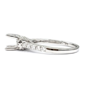 Hong Kong Livraison Rapide Design Personnalisé Classique Or Blanc Massif 18 carats Diamant Véritable Bague d'Éternité Semi-Montée pour Fiançailles, Mariage et Fêtes - Product Image 3
