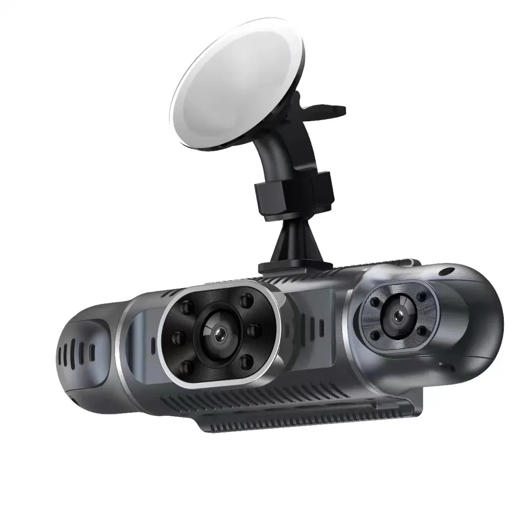 كاميرا داش ذات 4 عدسات شهيرة مع مسجل سيارة بثلاث عدسات كاملة 1080P مزودة بشاشة مقاس 3 بوصة كاميرا سيارة في صندوق أسود تتصل بالواي فاي وتطبيق للتحكم في سيارتنا DVR