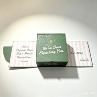 Boîte cadeau rigide à double porte entièrement imprimée sur mesure, fermeture magnétique, pliable, emballage de produits de luxe, boîte en papier pour cosmétiques, cadeaux