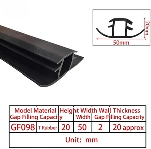 Perfil en T de EPDM, Tira Impermeable Elástica, Antipolvo, Larga Duración, Color Personalizable, Corte a Medida para Refugios Temporales y <span class=keywords><strong>Juntas</strong></span> de <span class=keywords><strong>Ventanas</strong></span> - Product Image 2