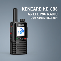 KENEARD KE-888 Talkie-walkie 4G LTE PoC avec batterie 3000 mAh, double Nano SIM, positionnement GPS, radio réseau professionnelle mondiale