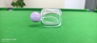 Flacon de parfum vide en verre épais carré et arrondi avec bouchon à bille en plastique, vaporisateur cosmétique portable