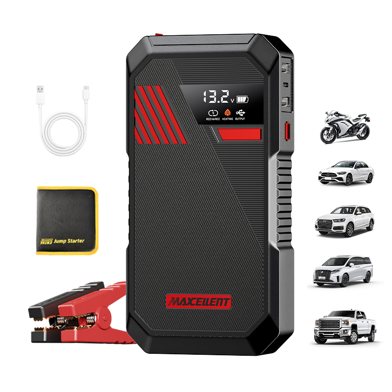 <strong>2026</strong> New 1000A Peak <strong>Jump</strong> Starter 2100mAh <strong>12V</strong> Portable Car Battery Booster Power Bank with LED Flashlight Dual USB Output Kit