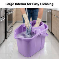 Secchio per Mop con Ruote, Secchio in Plastica per Pulizia Pavimenti, Strumento Portatile per Pulizie Domestiche, Fornitura all'Ingrosso