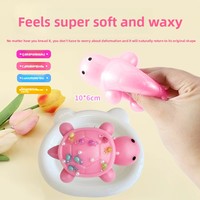 Jouet anti-stress en plastique à presser, figurine de tortue géante créative pour la décompression au bureau