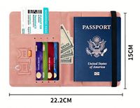 Set Hadiah Eksekutif Promosi: Sampul Paspor Kulit PU Kustom dan Dompet Perjalanan untuk Pengatur Dokumen Bisnis Gaya Wanita