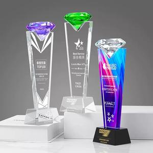 יצרן pujiang עיצוב מותאם אישית יהלום גביע ספורט תחרות פרסים אישית חברה קריסטל גביע - Product Image 3