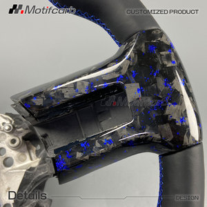 Volante Personalizado de Fibra de Carbono Forjado Azul, Mejora Interior para Ford Mustang 2015-2023 GT GT350 GT500 Coupé Convertible S550 - Product Image 4