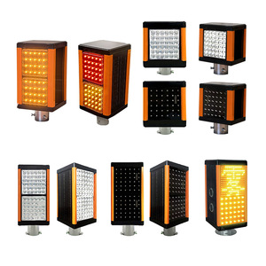 Feux de circulation solaires jaunes clignotants, feux antibrouillard pour intersections à grande vitesse - Product Image 1