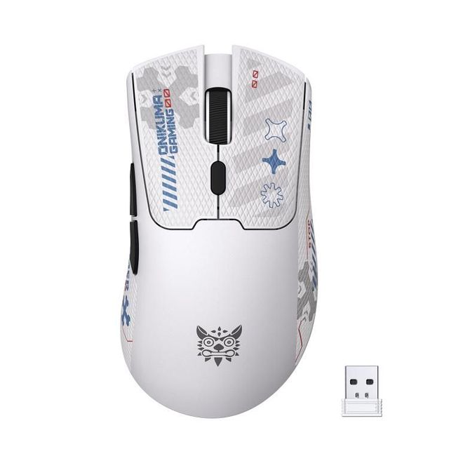 ONIKUMA DM01 Mini Tri-Mode LED Backlit Gaming Mouse DIY Stickers Wireless//Wired Adjustable DPI Lightweight Optical