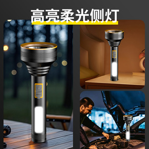 Aluminum Alloy Flashlight Rechargeable Led Outdoor Strong Light With <b>Dimmer</b> Portable Home Use - Product Image 5
