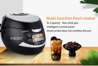 Marmite de cuisson automatique commerciale pour perles et boba avec moteur, grande capacité de 5 L pour boulangerie et moulin à farine