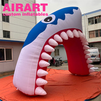 Arche gonflable, modèle d'animaux marins, entrée gonflable, arche gonflable de requin de haute qualité