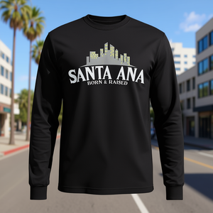 Santa Ana Born & Raised T-shirt à manches longues, design City Pride, Californie, États-Unis - Product Image 3