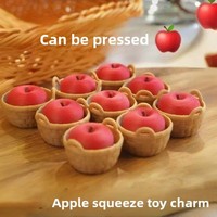 Gantungan Kunci Penghilang Stres Bentuk Buah Bestseller - Jeruk Apel Mini Mainan Buah Realistis Keyboard Clicker Gantungan Tas