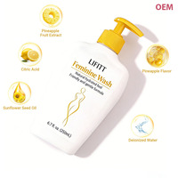 OEM Lifitt – Nouvelle formule apaisante et non irritante pour l'hygiène intime, équilibrante du pH, végétalienne, aux extraits de plantes d'ananas, pour le soin féminin Yoni