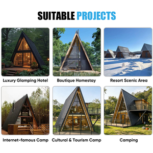 Cabaña Triangular de Madera de Diseño Moderno, Estructura de Acero Resistente a la Intemperie para Vivir Durante Todo el Año - Product Image 5
