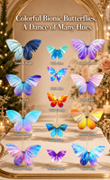 Décorations de mariage : Papillons LED bioniques volants à ailettes battantes pour arche, autel, table d'accueil, toile de fond photo, centre de table
