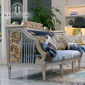Роскошная мебель для гостиной с вышивкой из Букового дерева, классический диван для домашнего декора