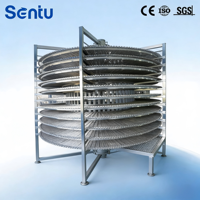 Congélateur spirale simple haute performance pour la production en usine alimentaire, avec flux d'air uniforme et taux de refroidissement élevé