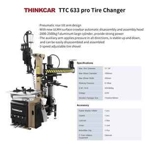Máquina Desmontadora de Neumáticos Reclinable THINKCAR TTC 633Pro con Brazo Auxiliar, Palanca Libre, Equipo Automático para <span class=keywords><strong>Desmontar</strong></span> Neumáticos - Product Image 2