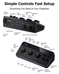 อินเทอร์เฟซเ<span class=keywords><strong>ส</strong></span>ียง BlueCaster Two USB 192kHz <span class=keywords><strong>ส</strong></span>ำหรับบันทึกเ<span class=keywords><strong>ส</strong></span>ียงในสตู<span class=keywords><strong>ด</strong></span>ิโอ พร้อมพลังแฟนทอม 48V ไดรเวอร์ ASIO <span class=keywords><strong>ส</strong></span>ำหรับกีตาร์ <span class=keywords><strong>พอ</strong></span><span class=keywords><strong>ด</strong></span><span class=keywords><strong>แค</strong></span><span class=keywords><strong>ส</strong></span><span class=keywords><strong>ต์</strong></span> DAW <span class=keywords><strong>ส</strong></span>ตรีมมิ่ง และการทำ<span class=keywords><strong>พอ</strong></span><span class=keywords><strong>ด</strong></span><span class=keywords><strong>แค</strong></span><span class=keywords><strong>ส</strong></span><span class=keywords><strong>ต์</strong></span> - Product Image 3