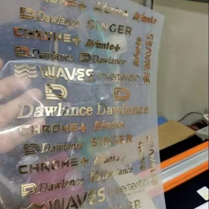 Las pegatinas de metal duraderas se pueden personalizar con diseños de logotipos y texto Etiqueta de metal plateada Cualquier forma personalizada - Product Image 1