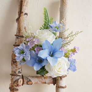 CallaFloral Mur floral artificiel suspendu, bouquet de roses mélangées, toucher naturel, décoration de mariage, décoration intérieure transfrontalière - Product Image 1