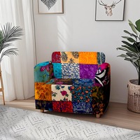 Günstige Sofabezüge vom Hersteller: Blumenmuster-Gitter-Sofaüberwürfe, Dehnbare Staubdichte Sofabezüge