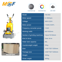 Machine à meuler les sols en béton MHF, largeur de travail de 650 mm, 380 V, triphasée, pour la préparation des surfaces de sols d'usine