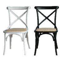 Chaise croisée en bois X Chair, chaise en bois courbé à dossier croisé de mariage à louer