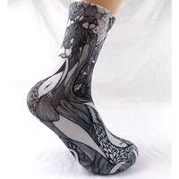 Chaussettes tricotées personnalisées à faible MOQ avec logo imprimé, impression numérique 3D sans couture à 360°, sublimation vierge, impression personnalisée Printemps