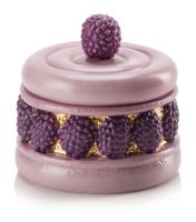 Pot à bougie en céramique en forme de gâteau avec couvercle, décoratif, motif perles de raisin, pour décoration intérieure, cadeau, vente en gros, ODM