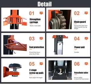 4T 2 post ascenseur de voiture deux poste élévateur double colonne Elevador de poste doble voiture d'occasion atelier plancher double face manuel unloc - Product Image 4
