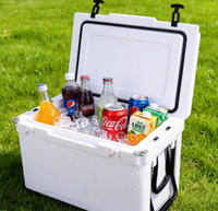 Glacière à roulettes rotomoulée en PE/PU, grande capacité 75QT, personnalisable avec logo, portable, réutilisable, isotherme, étanche pour aliments, ODM/OEM