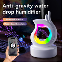 Humidificateur ultrasonique portable électrique anti-gravité avec lumière colorée et musique, aromathérapie, contrôle par application, faible bruit