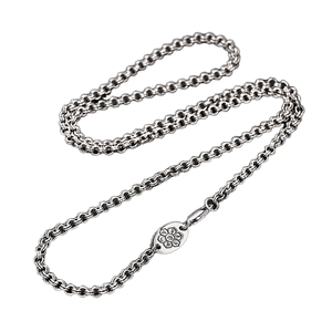Collier ras du cou long en argent sterling S925 avec pendentif cercle en pierre naturelle et perle, fait main, décontracté, unisexe, pour pull - Product Image 2