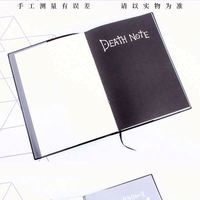 Carnet de notes Death Note 2025 à couverture rigide, thème anime, 77 feuilles, en cuir PU, reliure cousue, grand format, noir, pour l'école